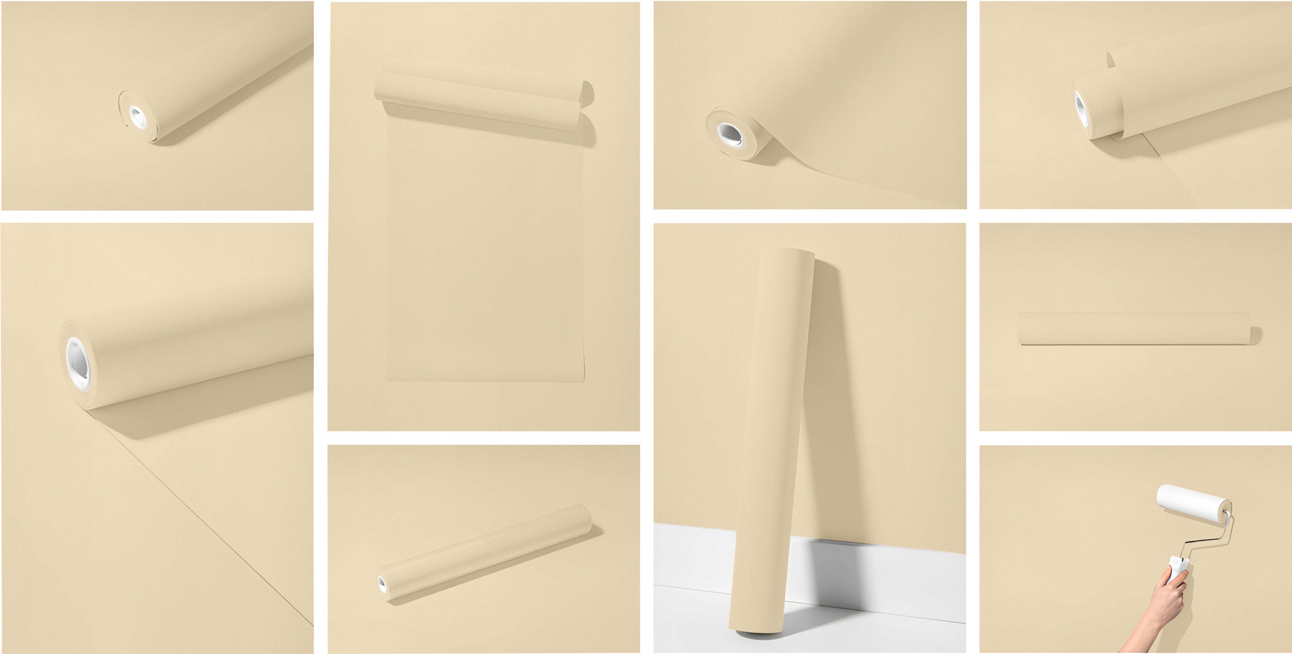 Peel & Stick Removable Re-usable Paint - Color RAL 1015 Light Ivory - offRAL™ - RALRAW LLC, USA