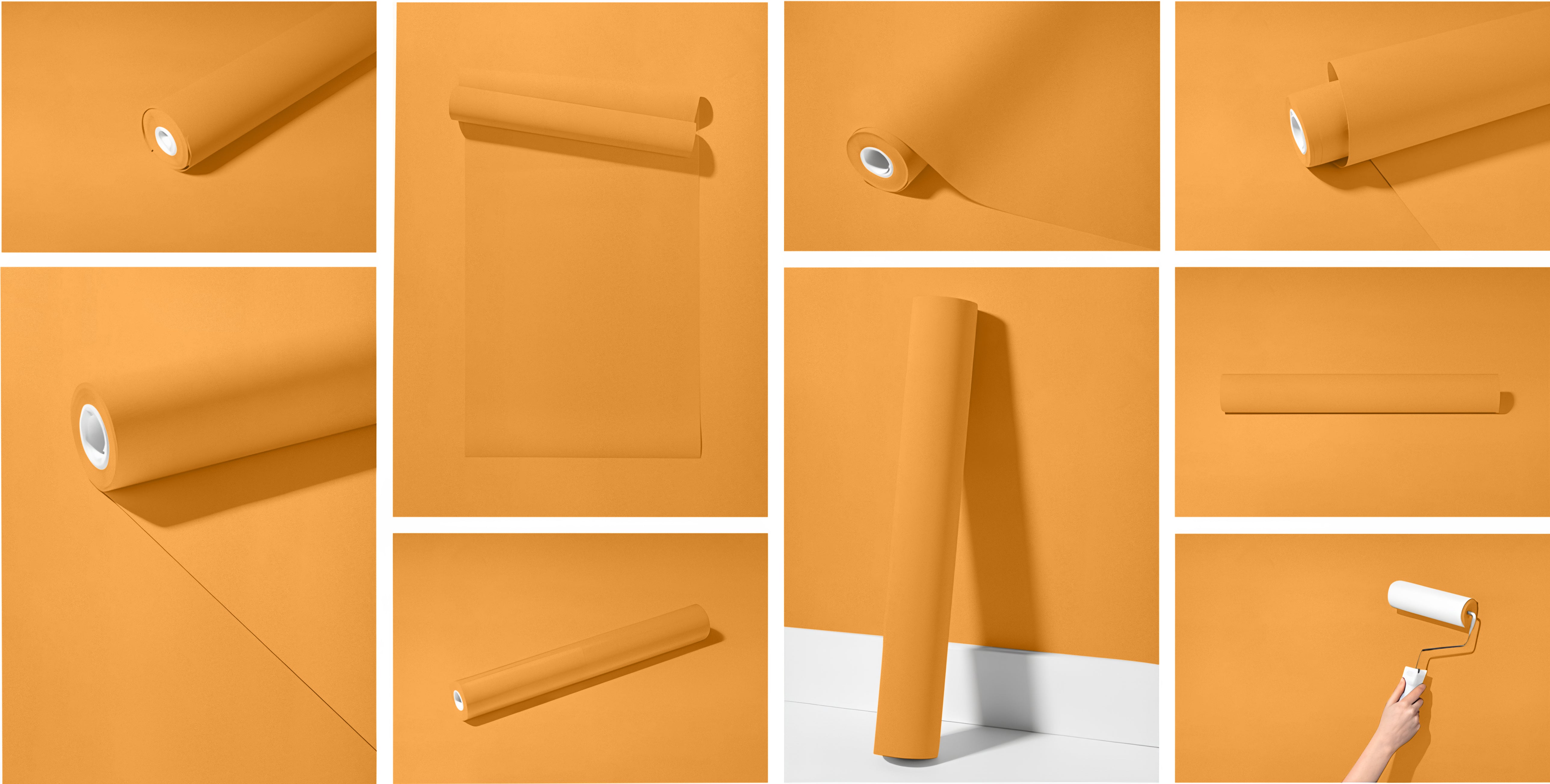 Peel & Stick Removable Re-usable Paint - Color RAL 1017 Saffron Yellow - offRAL™ - RALRAW LLC, USA