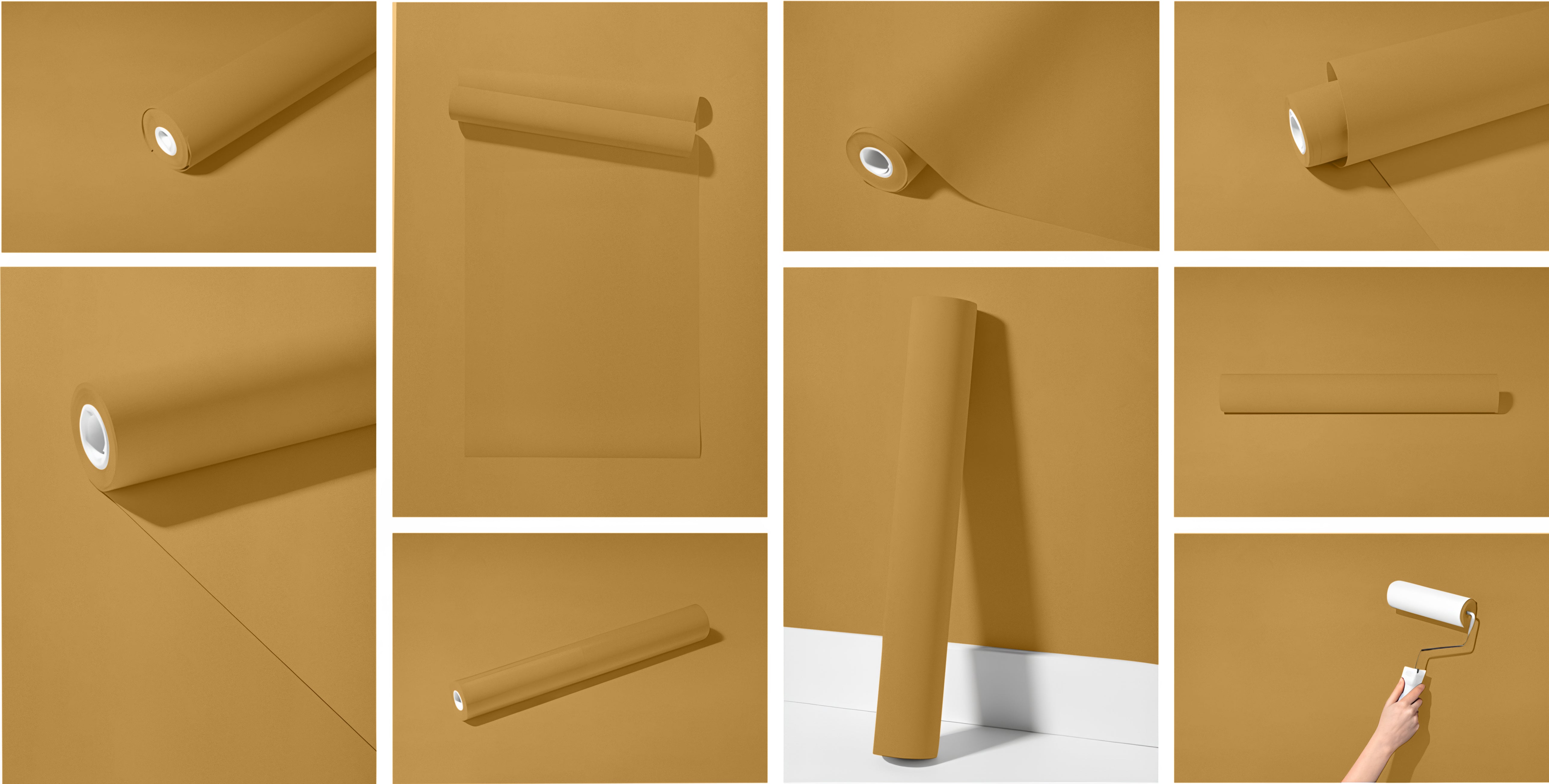Peel & Stick Removable Re-usable Paint - Color RAL 1024 Ochre Yellow - offRAL™ - RALRAW LLC, USA