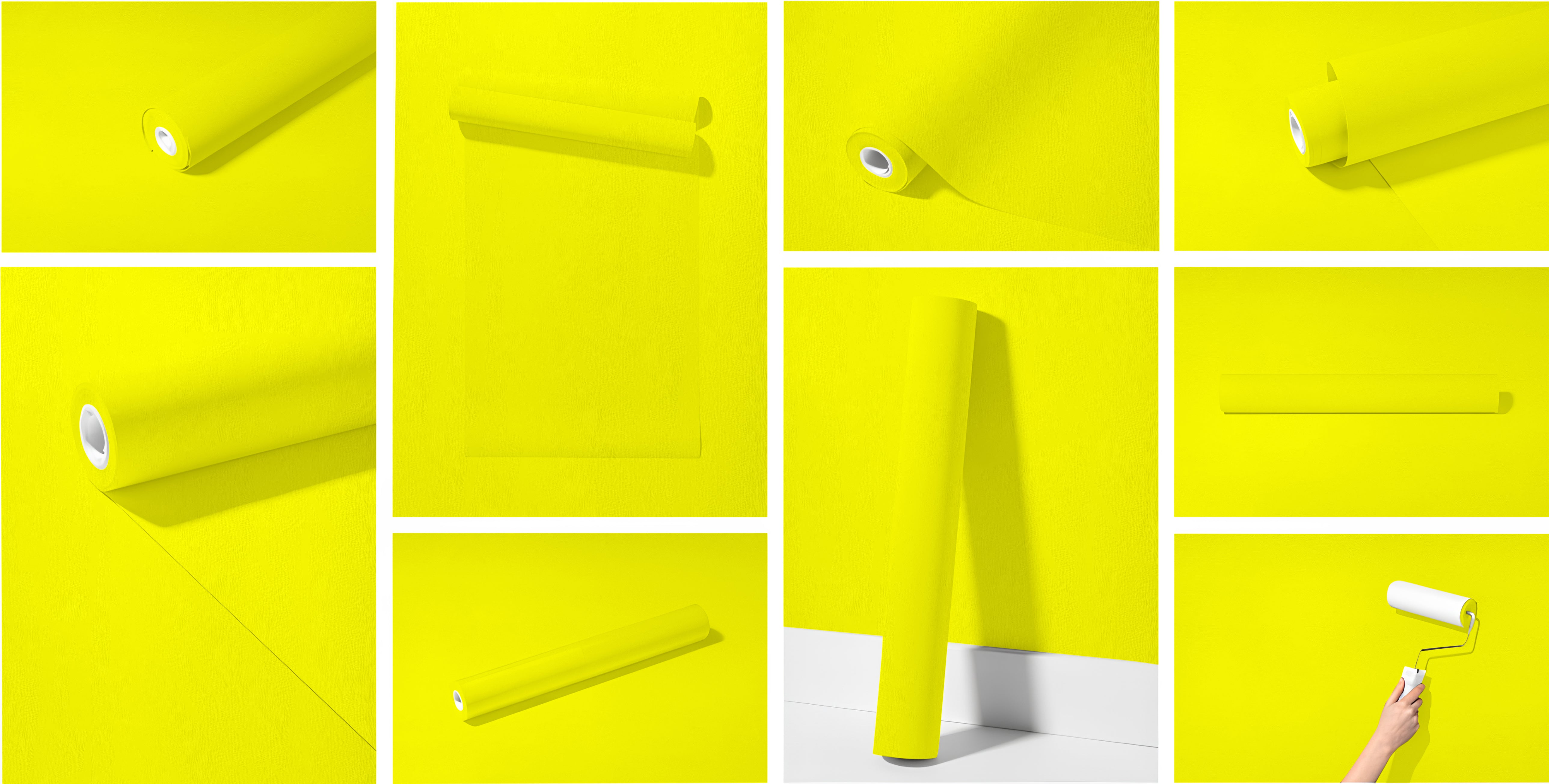 Peel & Stick Removable Re-usable Paint - Color RAL 1026 Luminous Yellow - offRAL™ - RALRAW LLC, USA