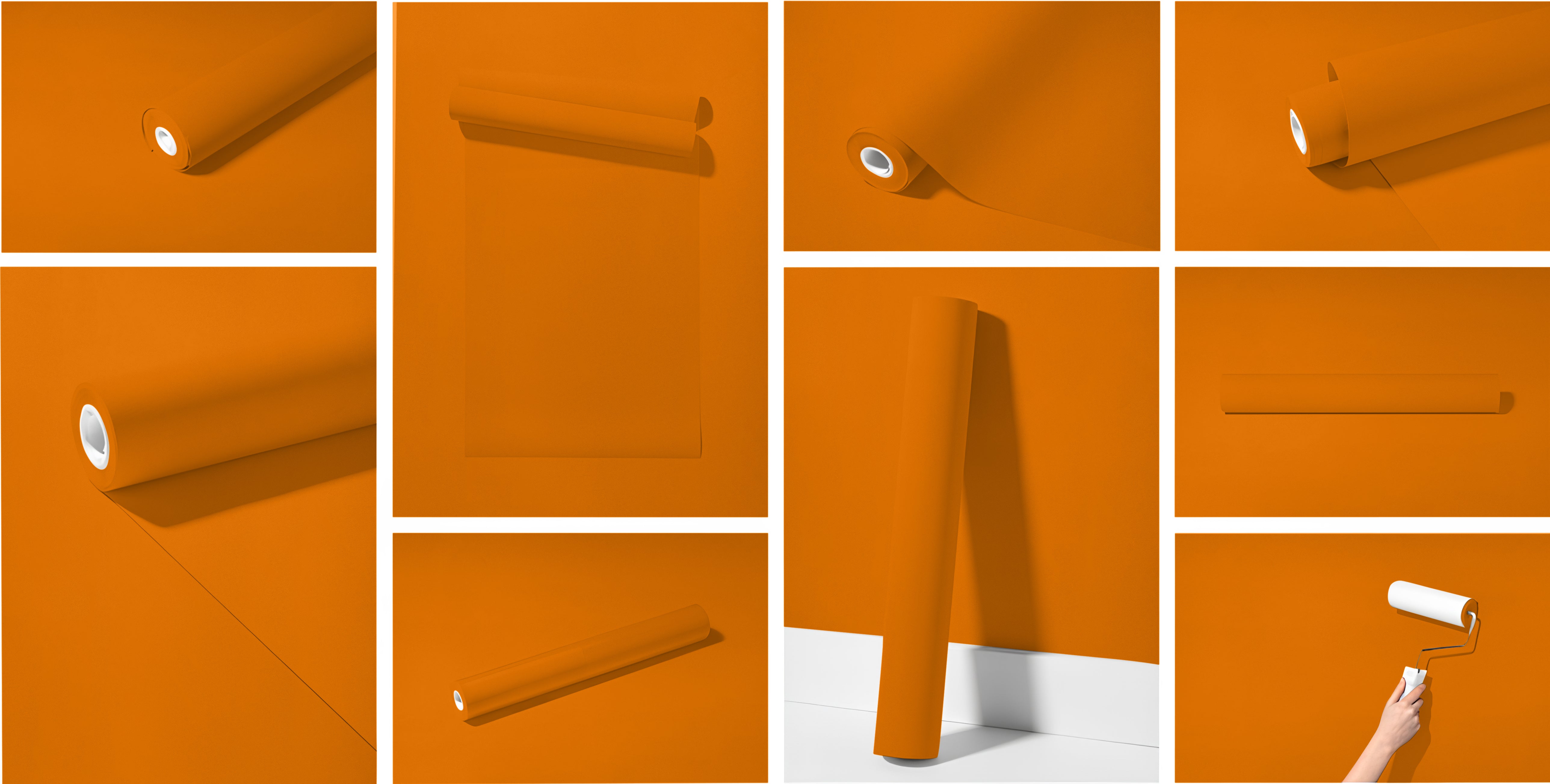 Peel & Stick Removable Re-usable Paint - Color RAL 2000 Yellow Orange - offRAL™ - RALRAW LLC, USA
