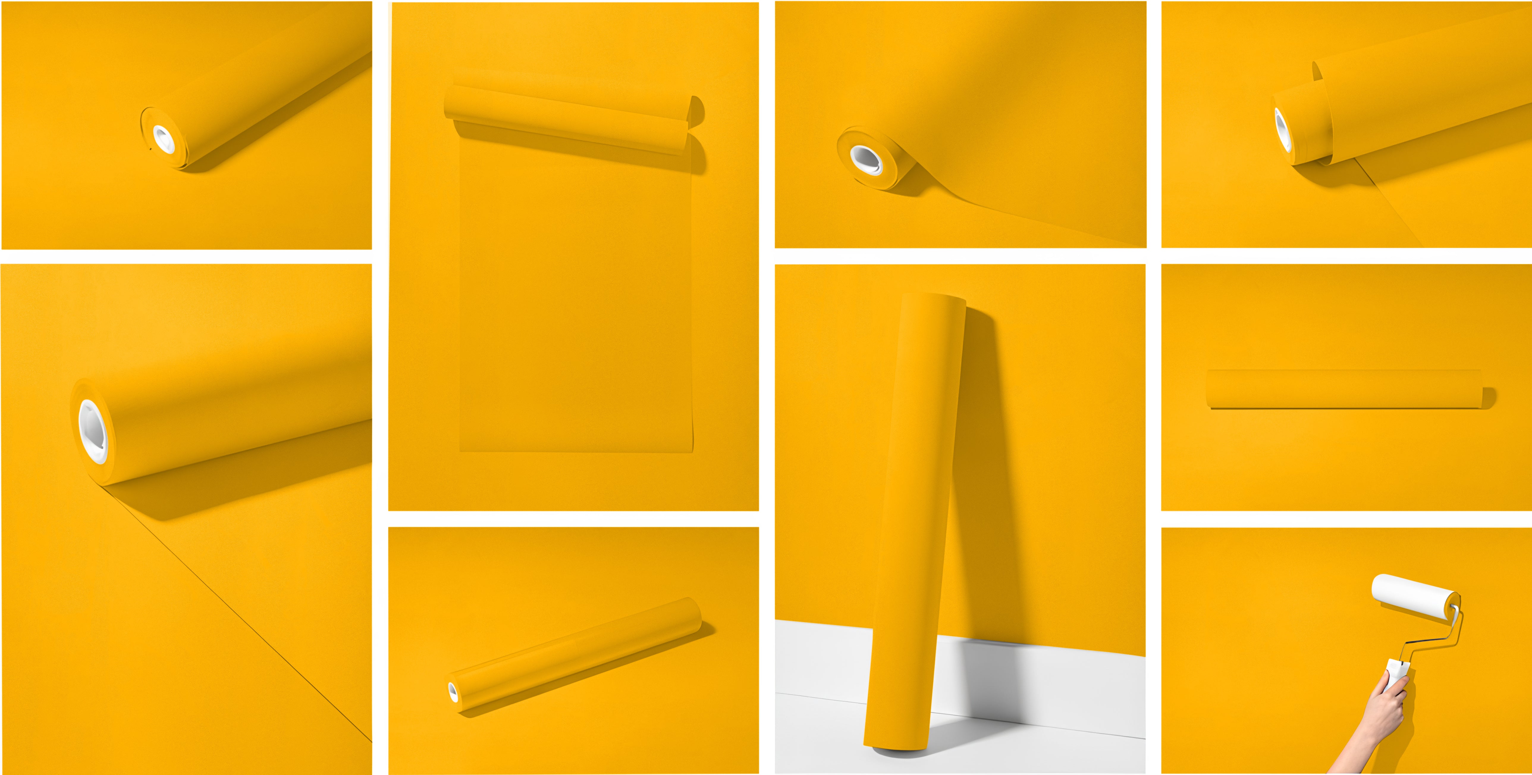 Peel & Stick Removable Re-usable Paint - Color RAL 2007 Luminous Bright Orange - offRAL™ - RALRAW LLC, USA