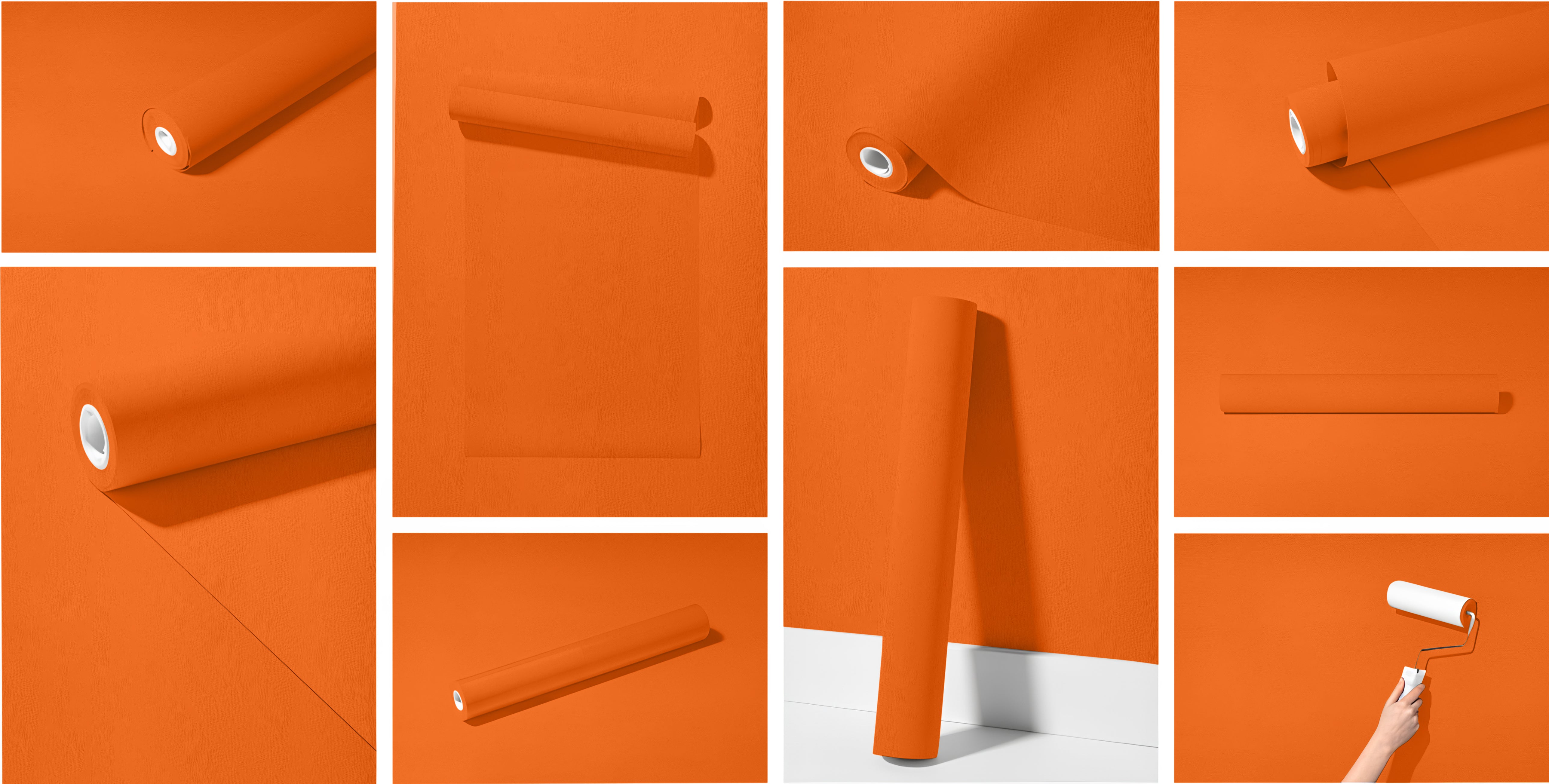 Peel & Stick Removable Re-usable Paint - Color RAL 2008 Bright Red Orange - offRAL™ - RALRAW LLC, USA