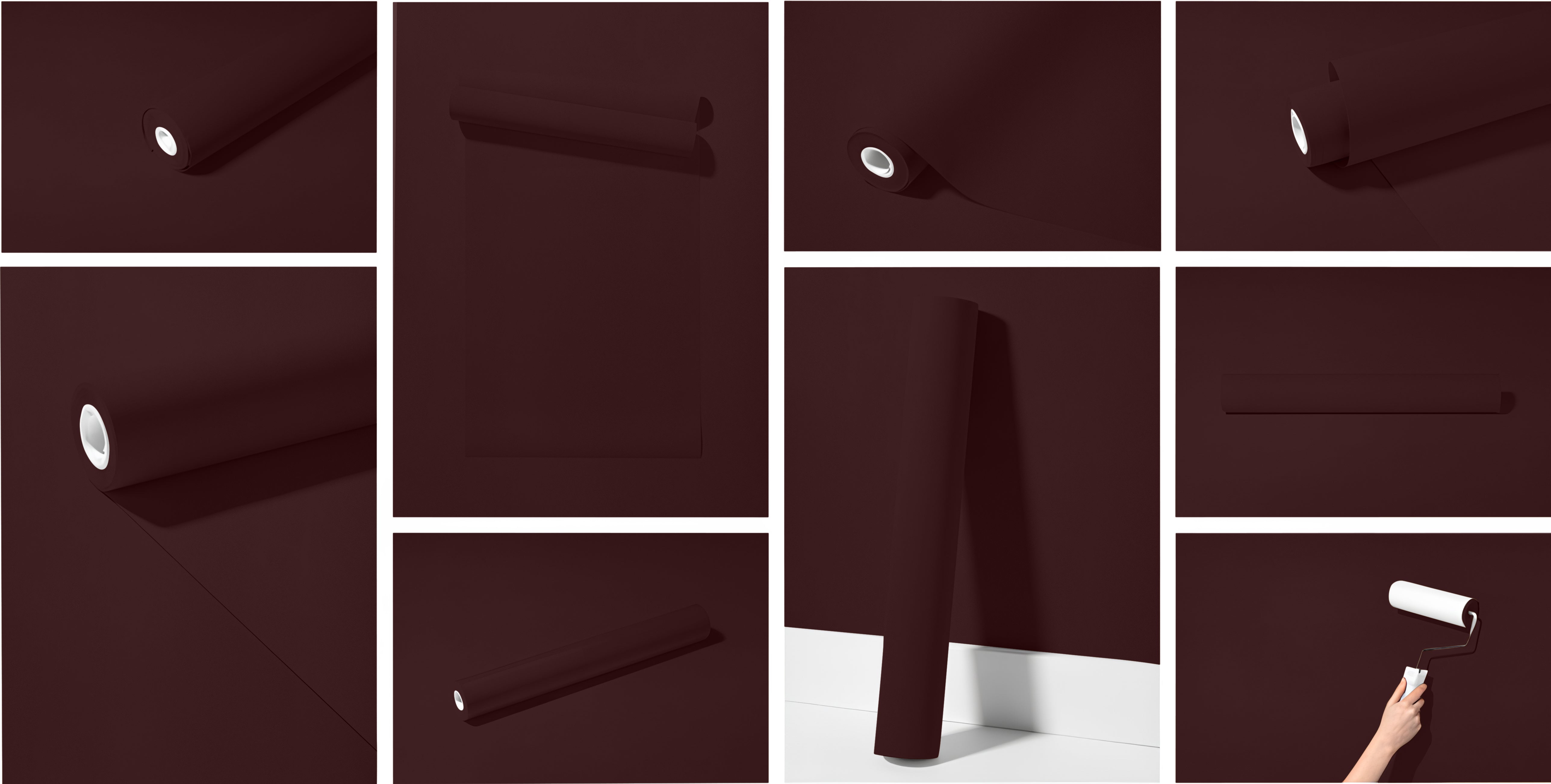 Peel & Stick Removable Re-usable Paint - Color RAL 3007 Black Red - offRAL™ - RALRAW LLC, USA