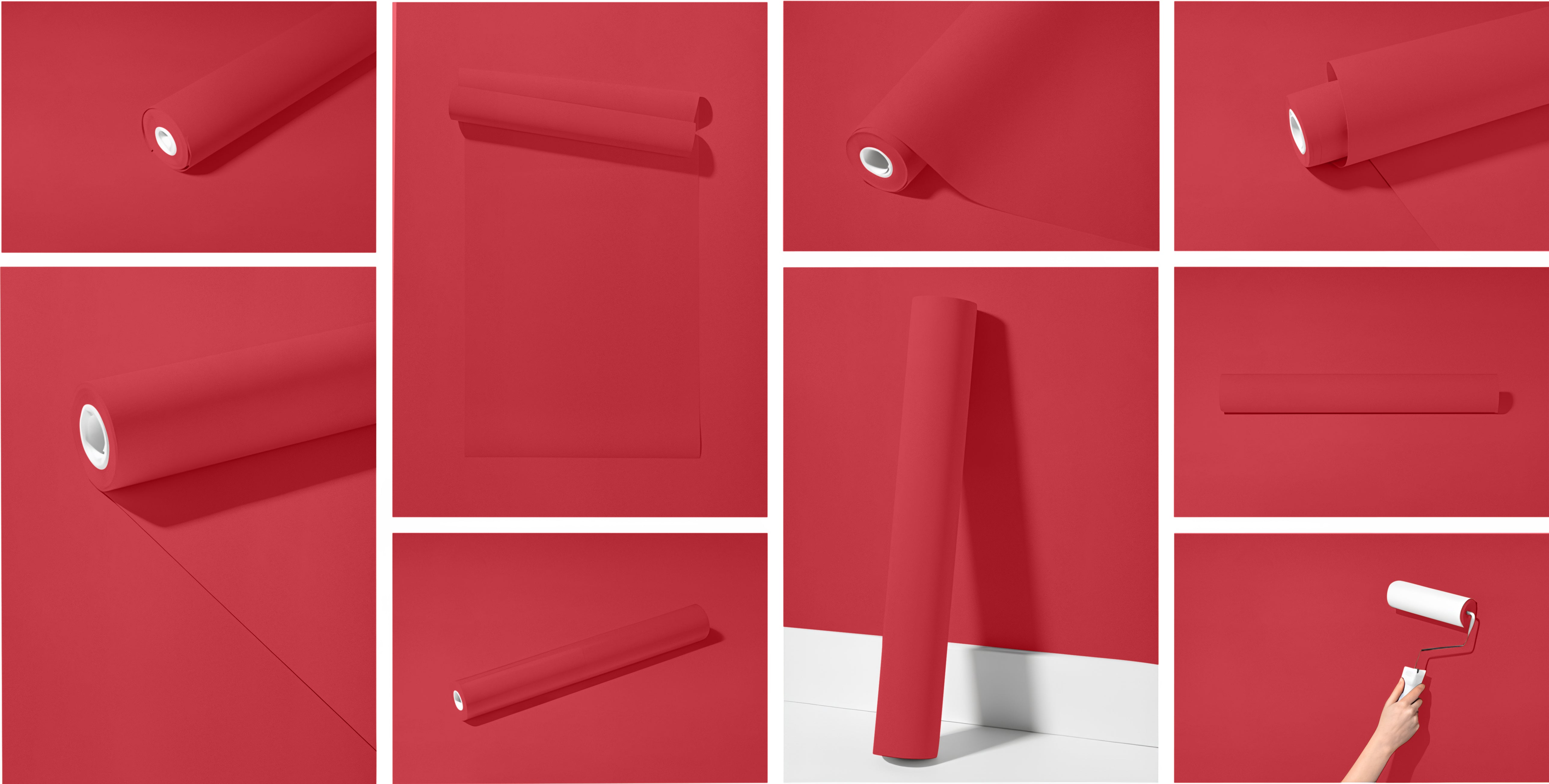Peel & Stick Removable Re-usable Paint - Color RAL 3018 Strawberry Red - offRAL™ - RALRAW LLC, USA