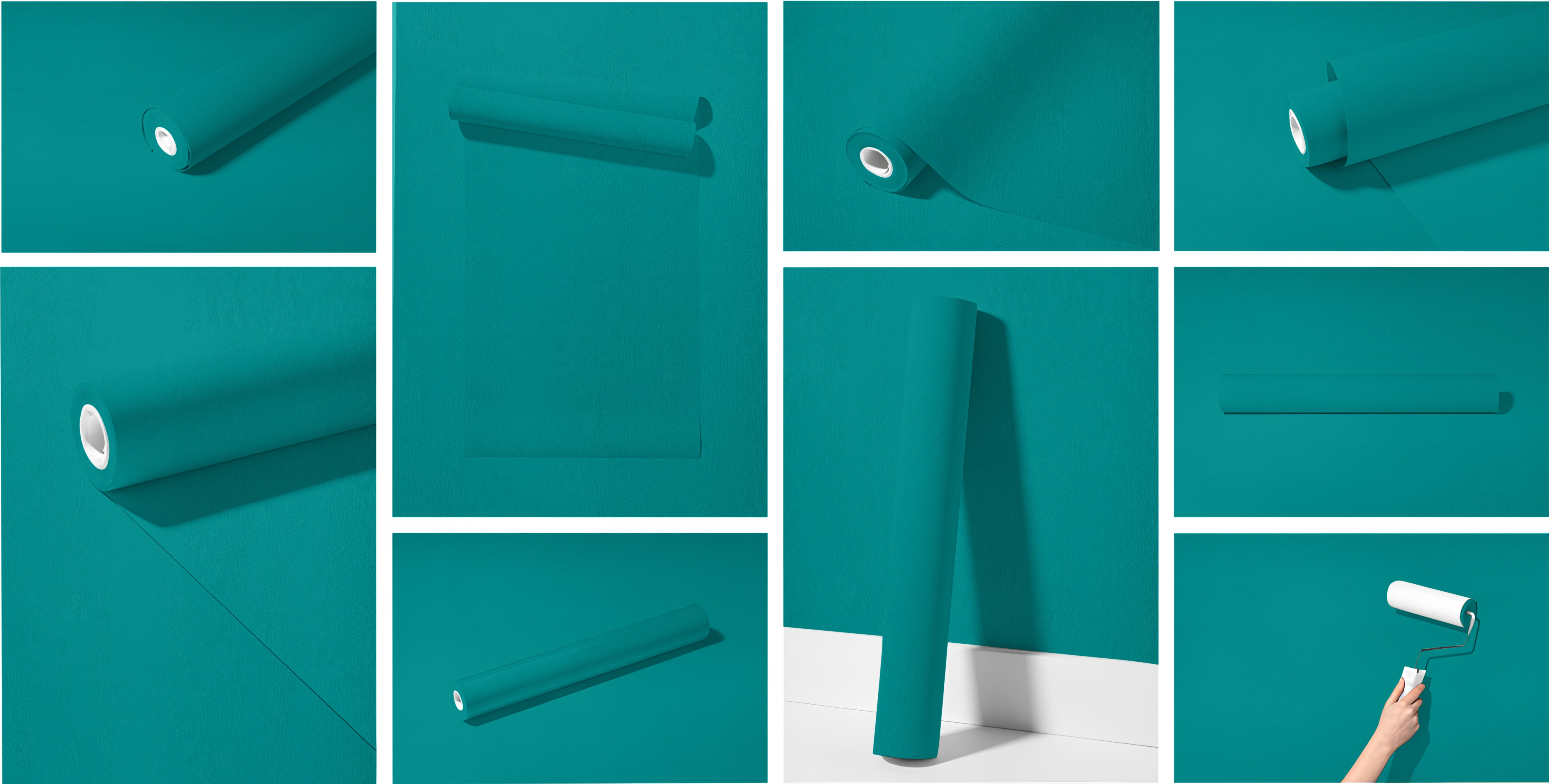 Peel & Stick Removable Re-usable Paint - Color RAL 5018 Turquoise Blue - offRAL™ - RALRAW LLC, USA