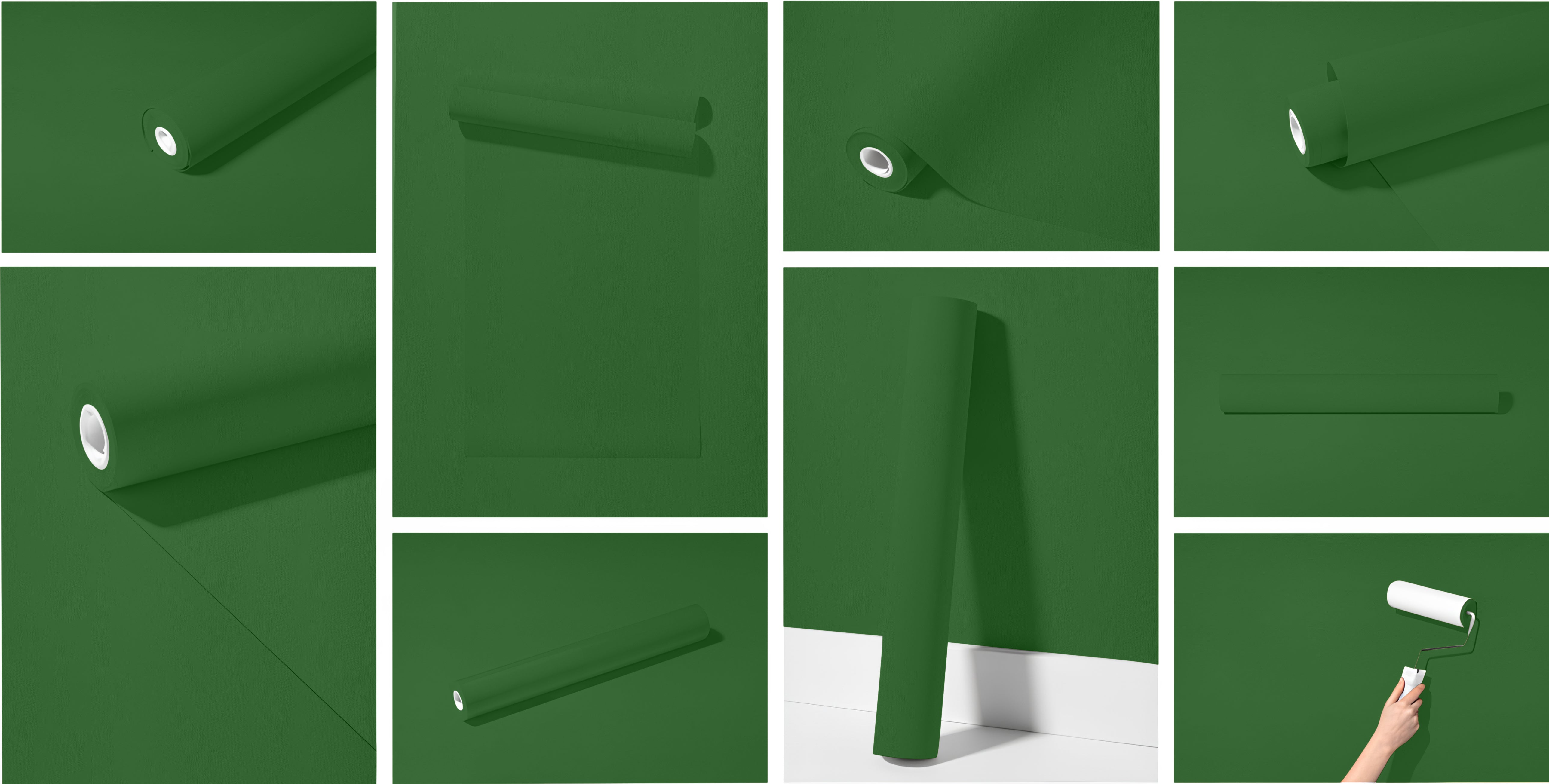 Peel & Stick Removable Re-usable Paint - Color RAL 6001 Emerald Green - offRAL™ - RALRAW LLC, USA