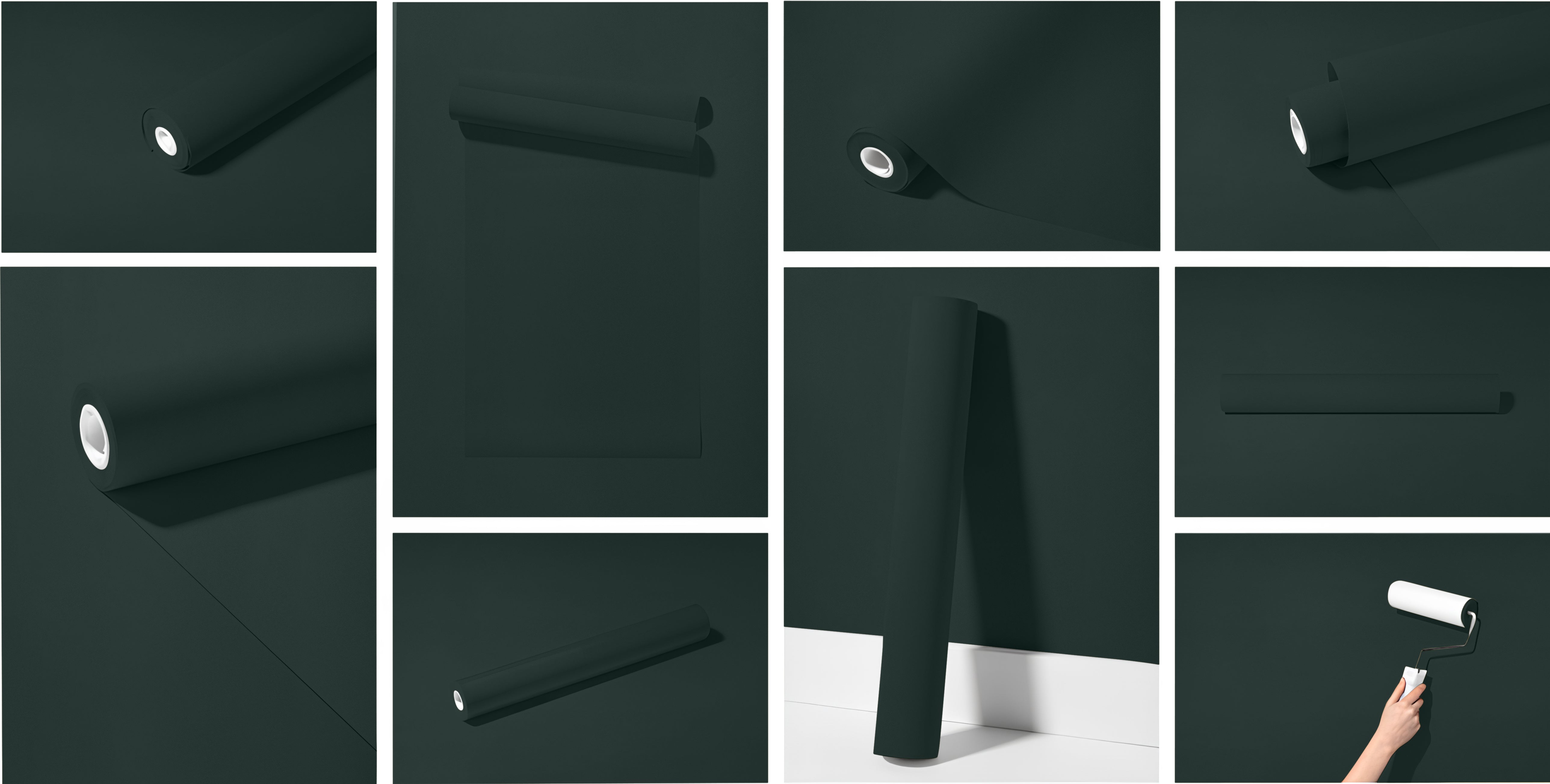 Peel & Stick Removable Re-usable Paint - Color RAL 6012 Black Green - offRAL™ - RALRAW LLC, USA