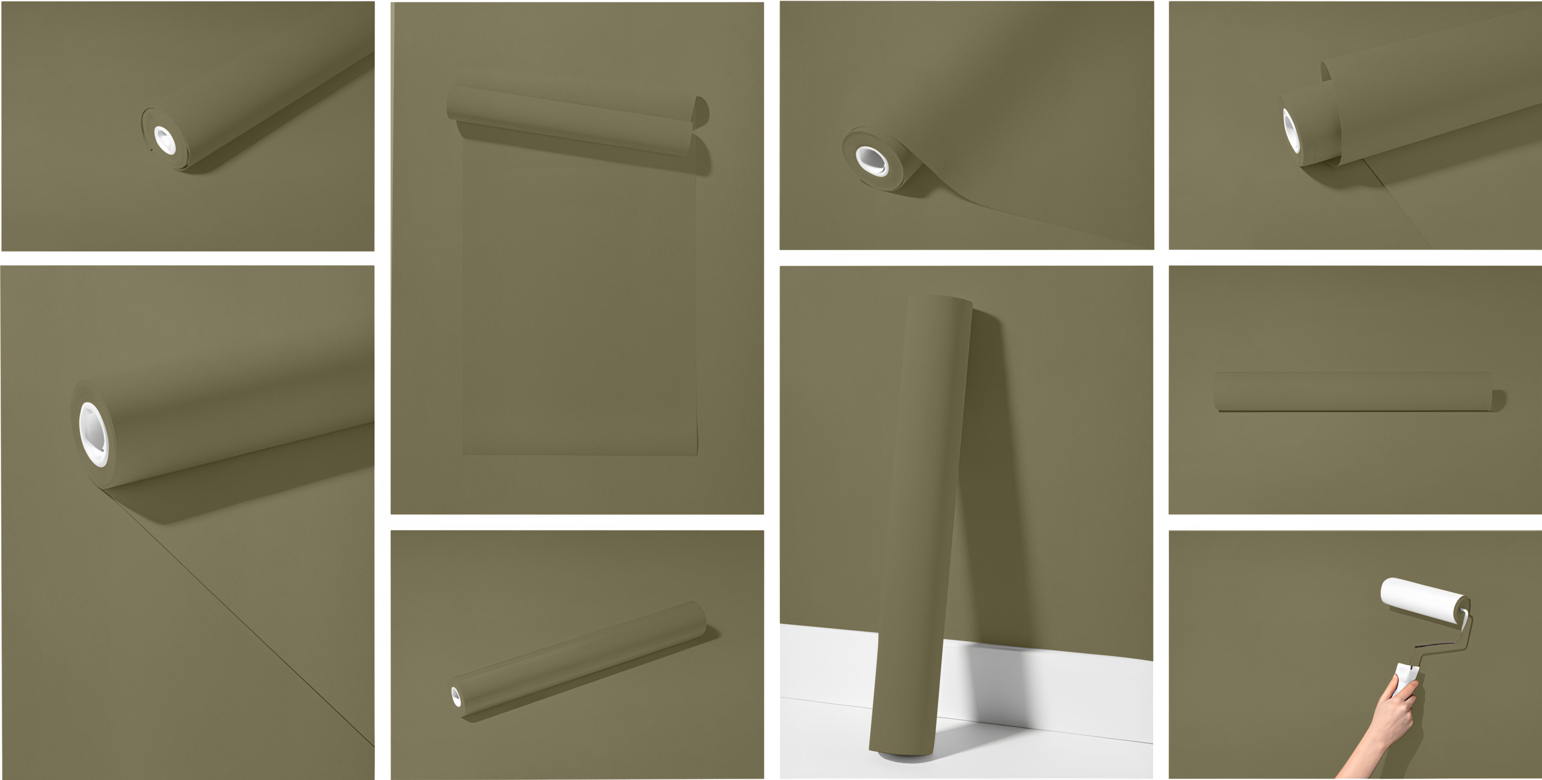 Peel & Stick Removable Re-usable Paint - Color RAL 6013 Reed Green - offRAL™ - RALRAW LLC, USA