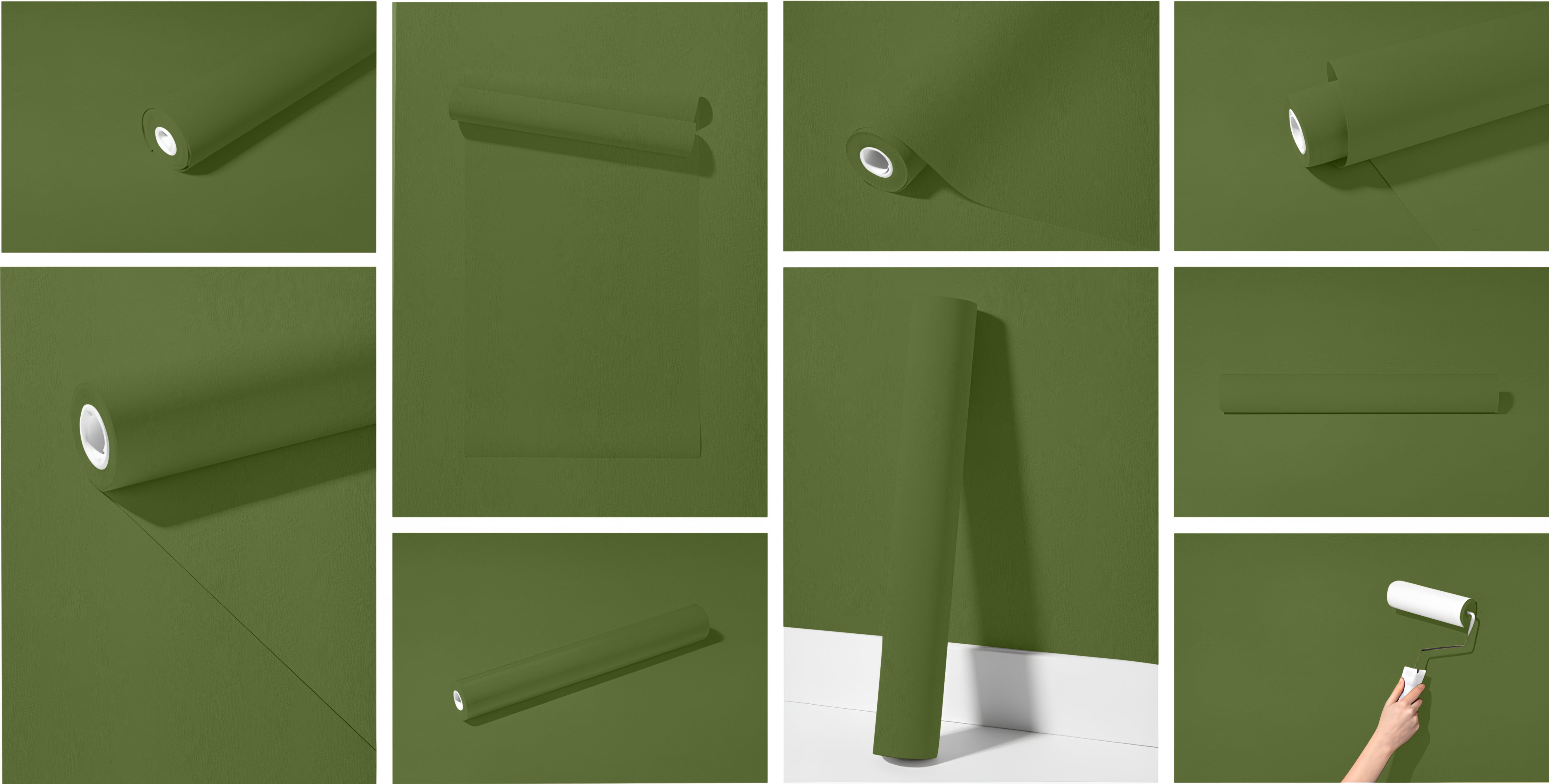Peel & Stick Removable Re-usable Paint - Color RAL 6025 Fern Green - offRAL™ - RALRAW LLC, USA