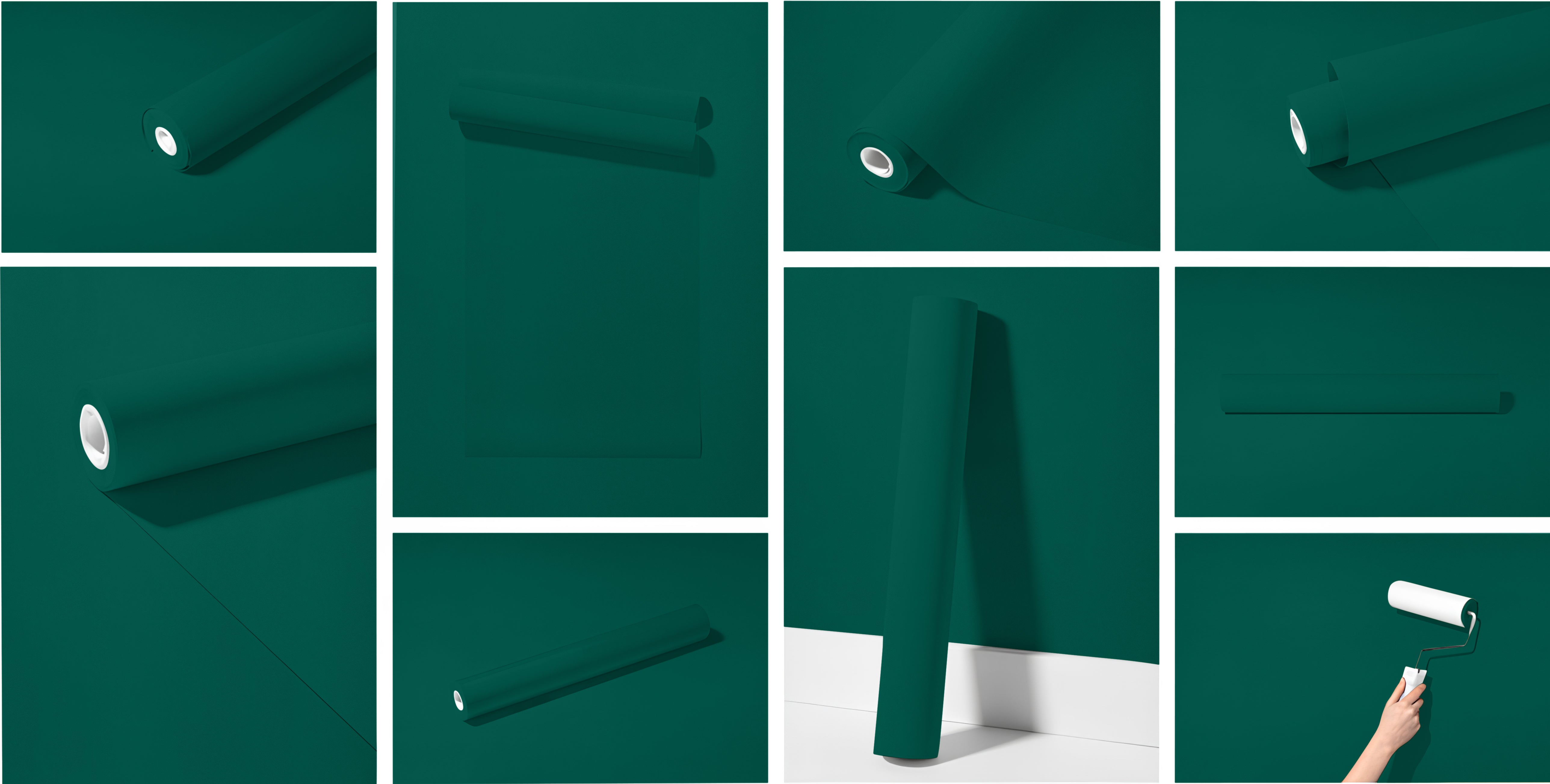 Peel & Stick Removable Re-usable Paint - Color RAL 6036 Pearl Opal Green - offRAL™ - RALRAW LLC, USA