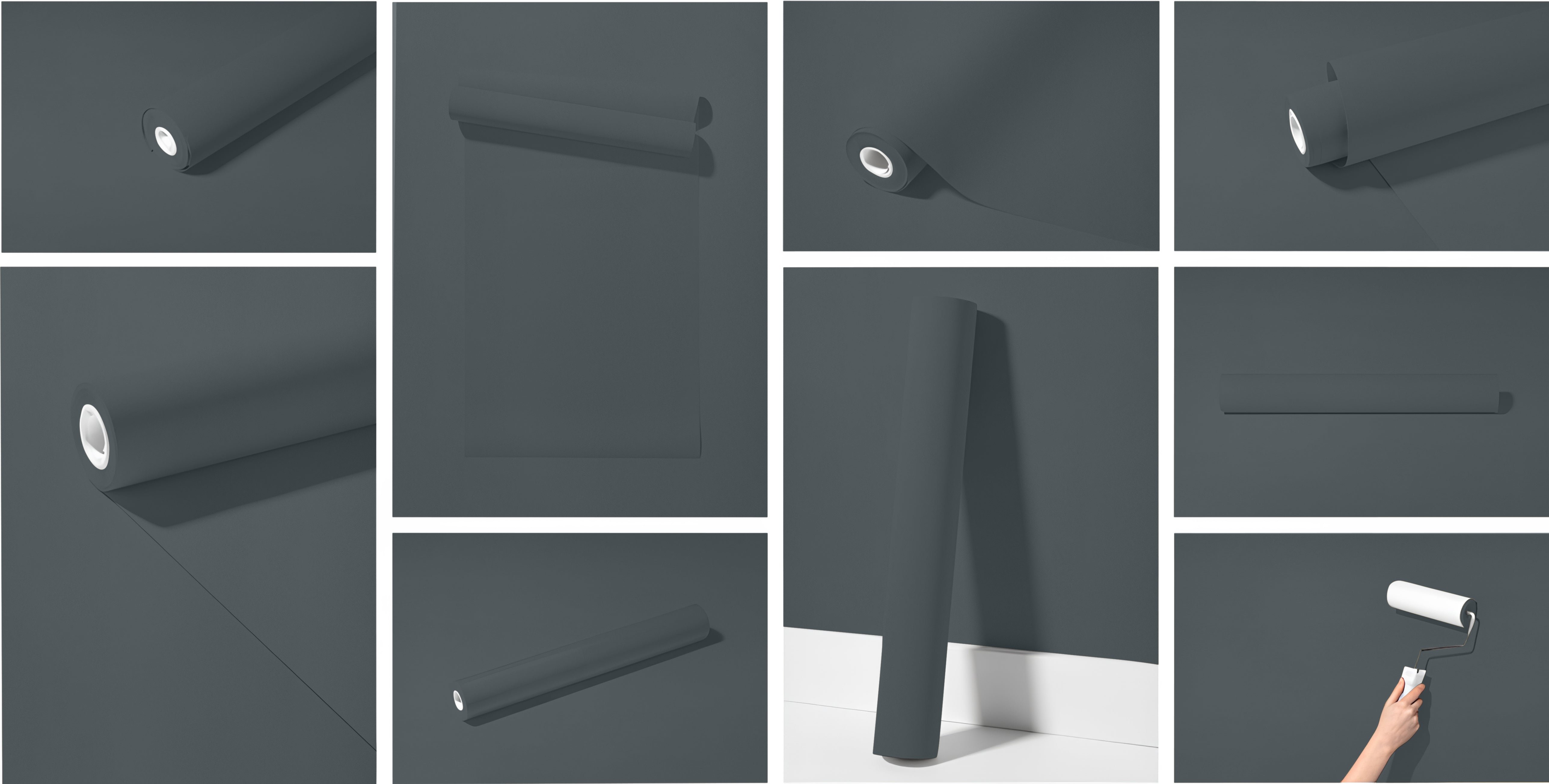 Peel & Stick Removable Re-usable Paint - Color RAL 7011 Iron Grey - offRAL™ - RALRAW LLC, USA
