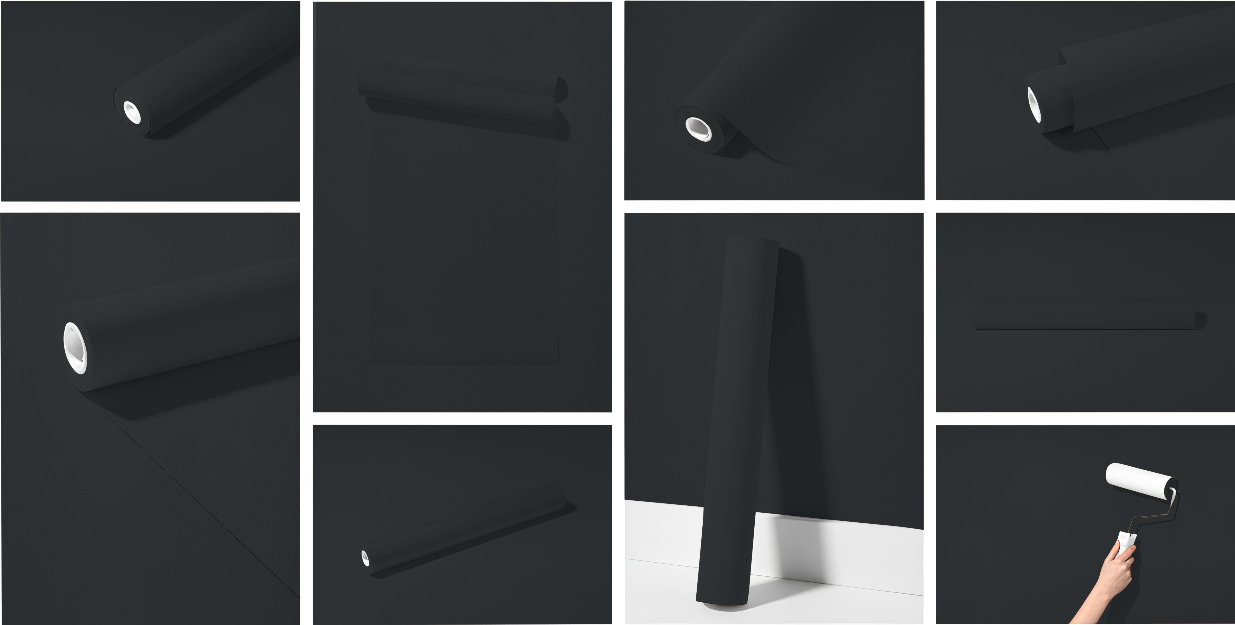 Peel & Stick Removable Re-usable Paint - Color RAL 7021 Black Grey - offRAL™ - RALRAW LLC, USA