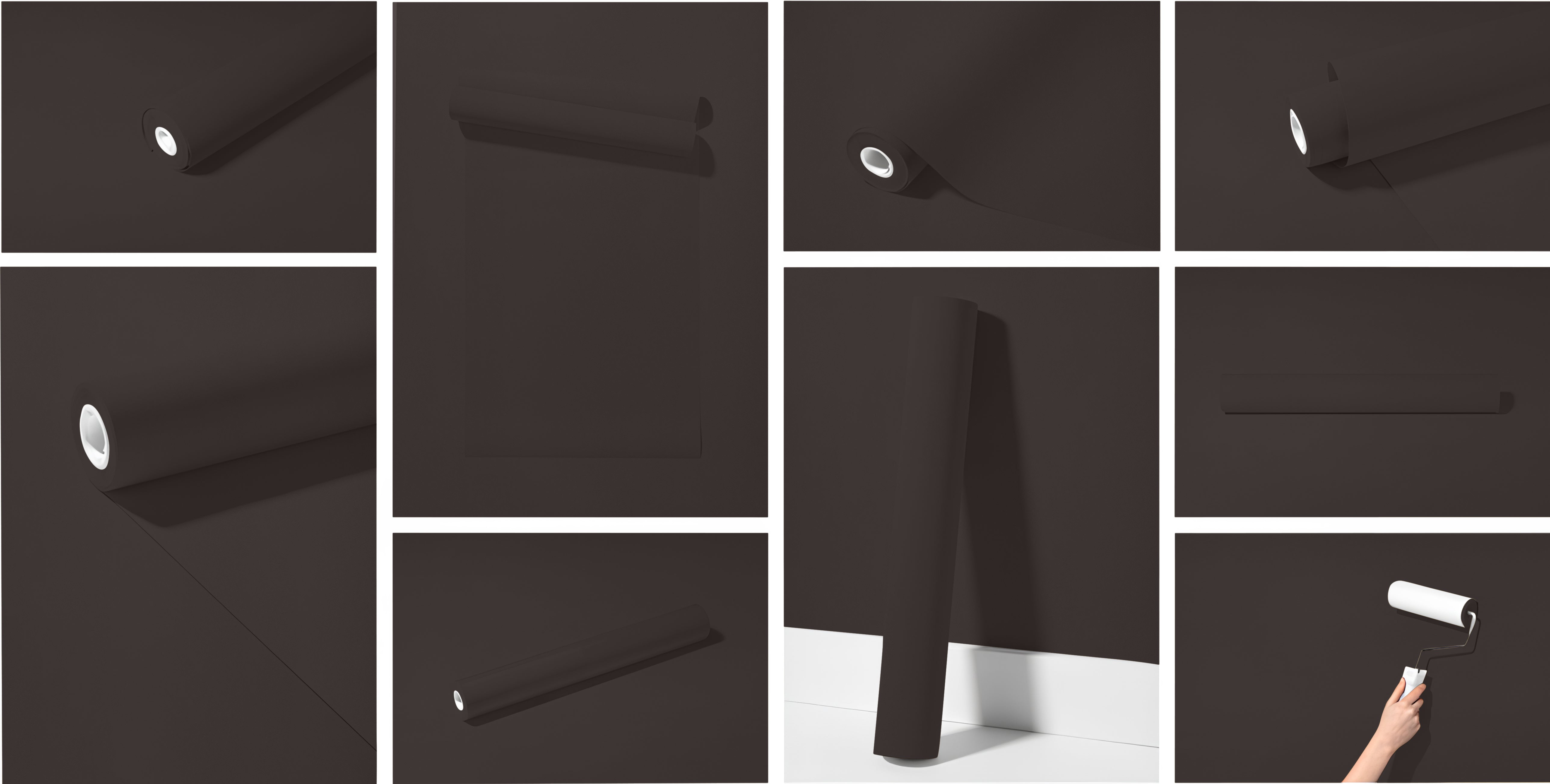 Peel & Stick Removable Re-usable Paint - Color RAL 8019 Grey Brown - offRAL™ - RALRAW LLC, USA