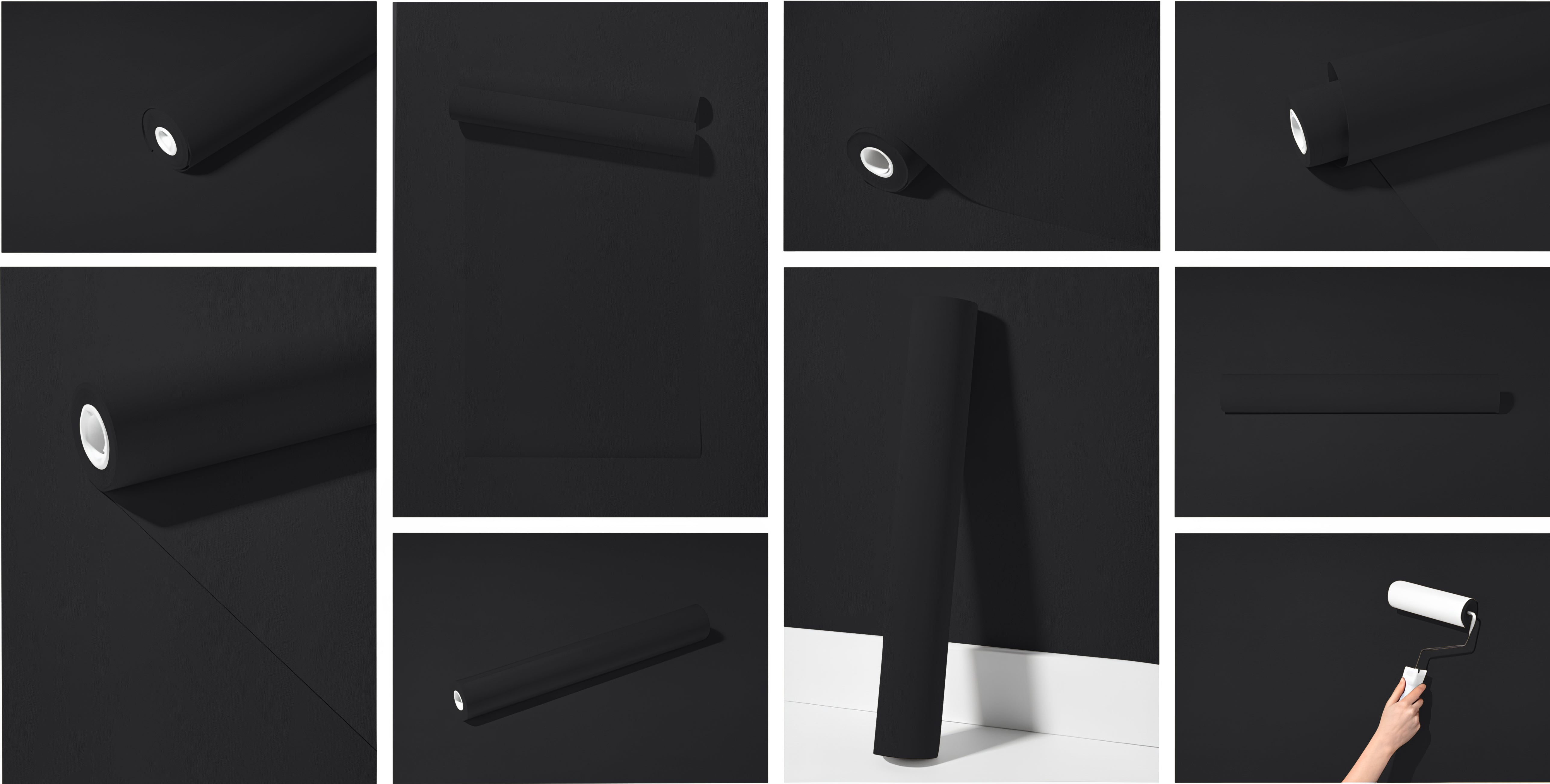 Peel & Stick Removable Re-usable Paint - Color RAL 9004 Signal Black - offRAL™ - RALRAW LLC, USA