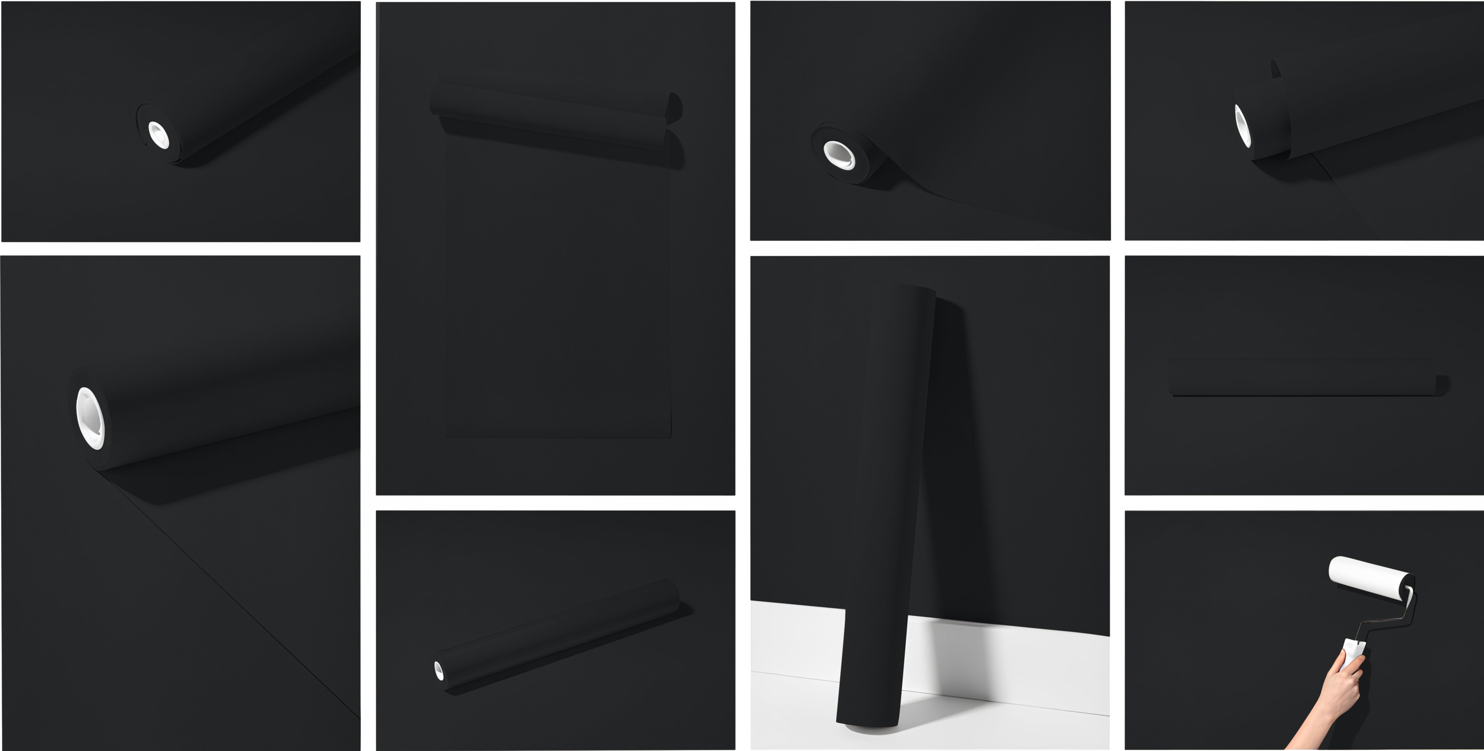 Peel & Stick Removable Re-usable Paint - Color RAL 9011 Graphite Black - offRAL™ - RALRAW LLC, USA