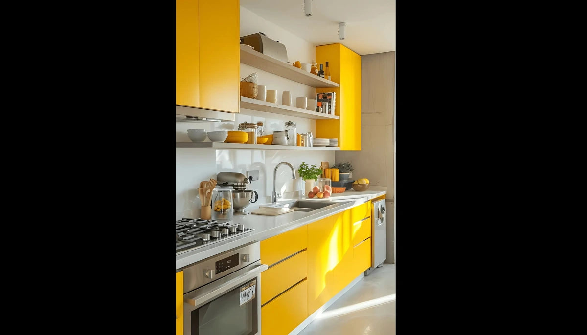 Contact Paper Solid Color - RAL 1021 Colza Yellow - for Cabinets, Countertops, Walls - offRAL™ Paint