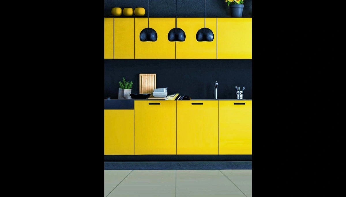 Self Adhesive Wallpaper - RAL 1016 Sulfur Yellow - for Kitchen Cabinets & Walls - offRAL™ Paint