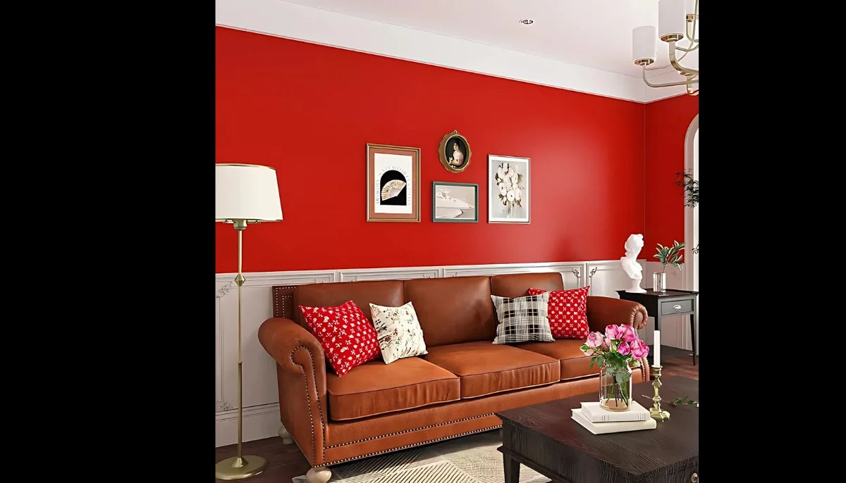 Temporary Wallpaper Solid Color - RAL 3028 Pure Red - Removable Paint - offRAL™