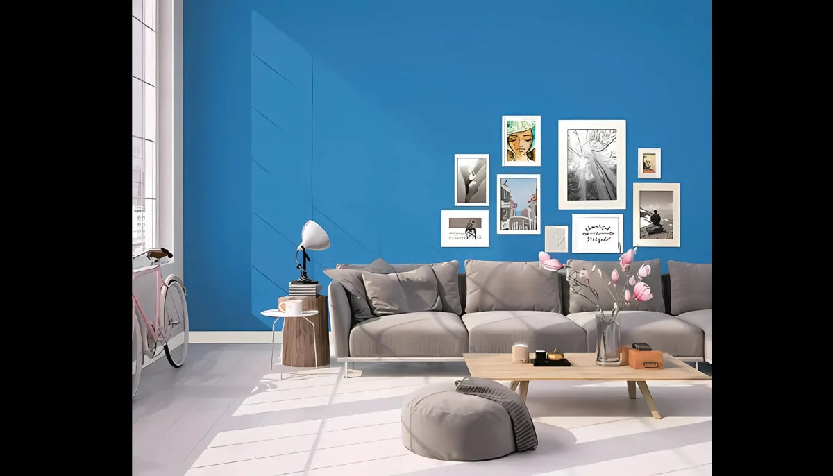 Temporary Wallpaper Solid Color - RAL 5015 Sky Blue - Removable Paint - offRAL™