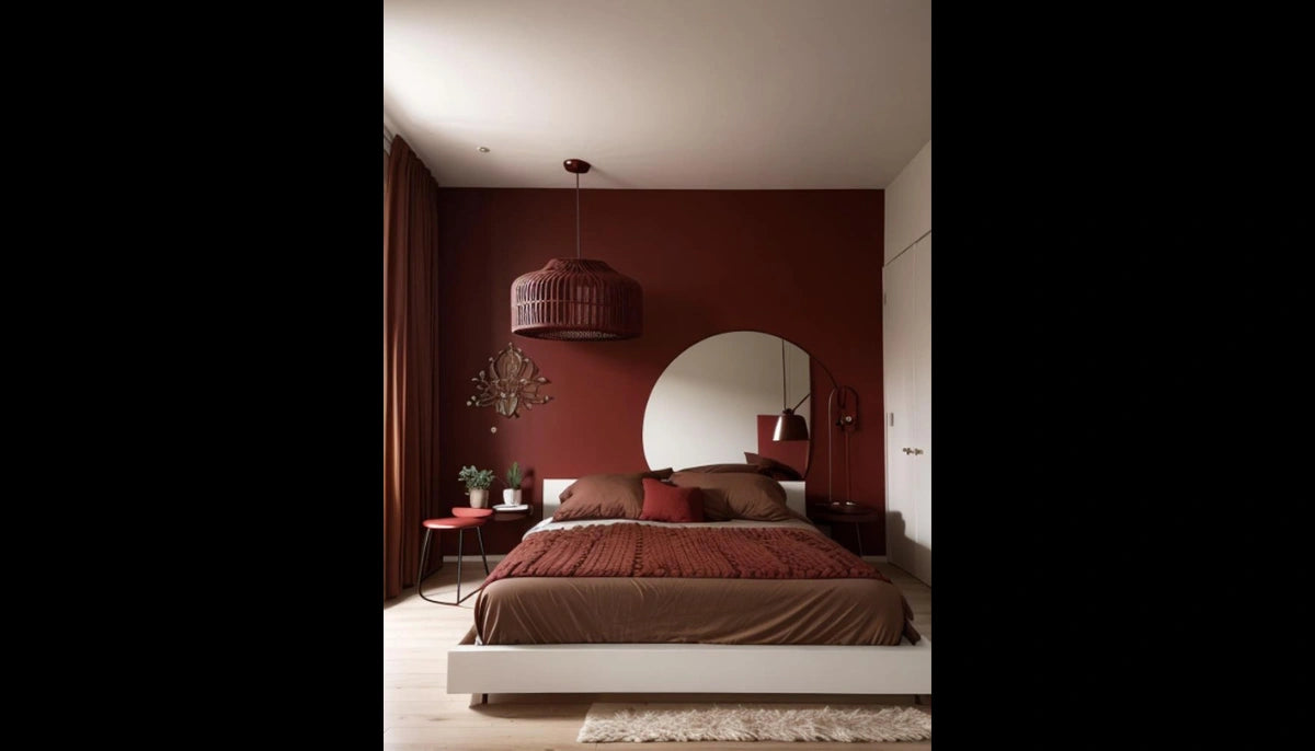 Temporary Wallpaper Solid Color - RAL 8015 Chestnut Brown - Removable Paint - offRAL™