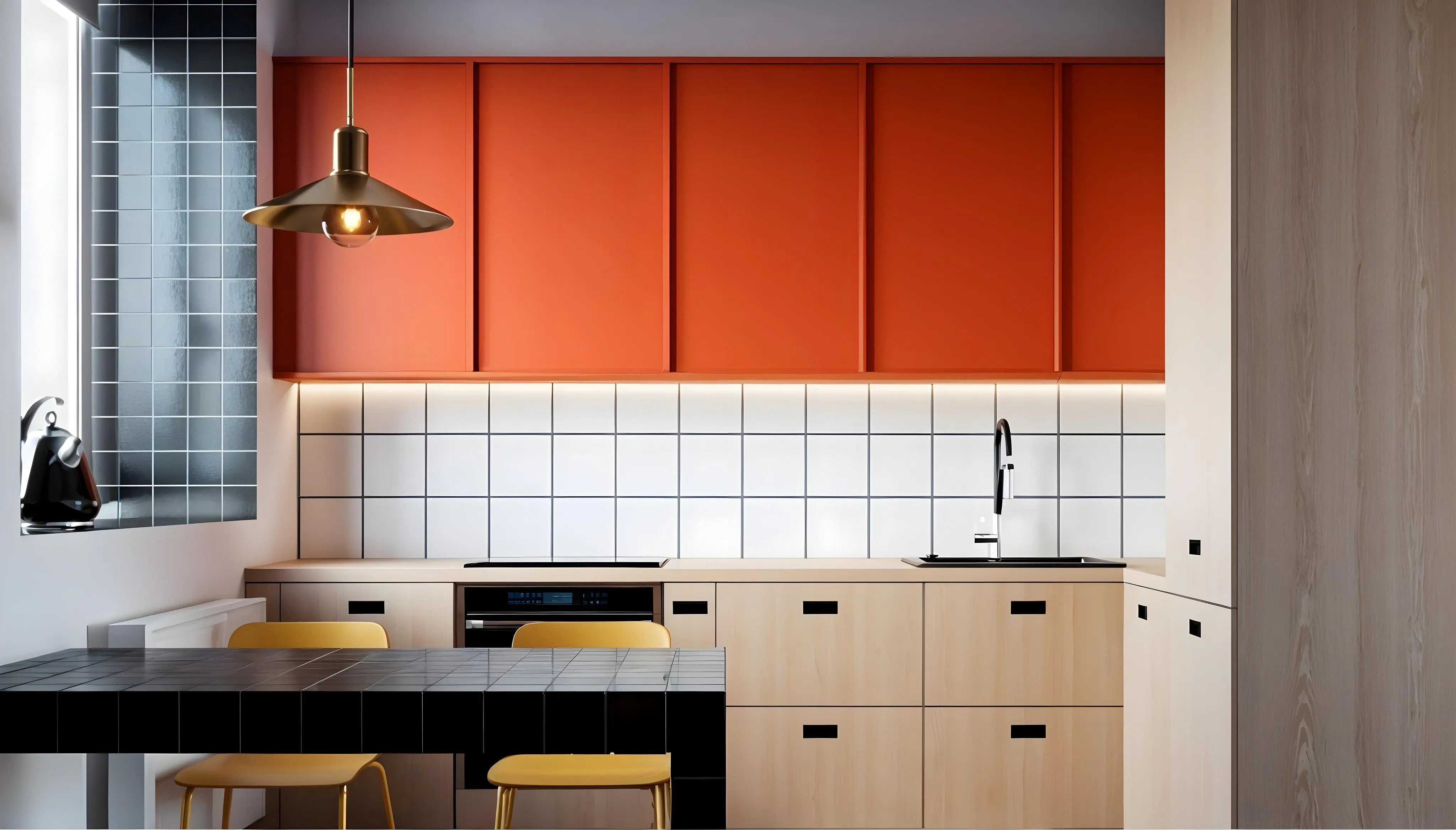 Self Adhesive Wallpaper - RAL 2001 Red Orange - for Kitchen Cabinets & Walls - offRAL™ Paint